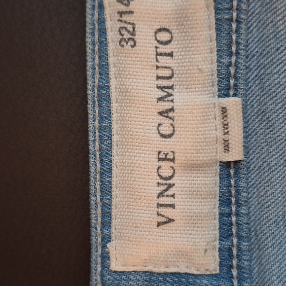 Vince Camuto light wash skinny leg frayed edge stretch denim jeans Sz 14 - Picture 8 of 8